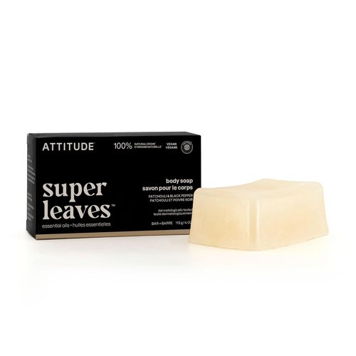ATTITUDE Body Soap Bar - Natural Origin Coconut & Olive Oil Formula | EWG Verified, Vegan, 4 Oz