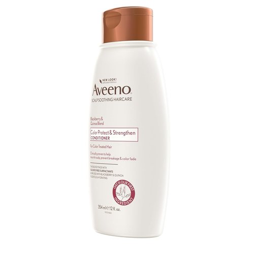 Aveeno Blackberry & Quinoa Conditioner - Strengthens Color-Treated Hair, Moisturizing, 12 fl oz