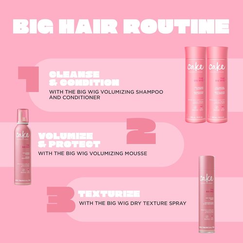 Cake Beauty Shampoo - The Big Wig | Weightless Cleansing & Nourishing Formula with Aloe Vera, Rice & Soy Protein - 10 Fl Oz / 295 ml