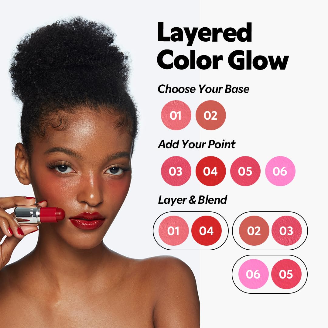 TIRTIR Mood Glider Lip & Blush Stick - Multi-Use Creamy Formula for Natural Glow | Color #02 Rose Drizzle, 0.13 Oz