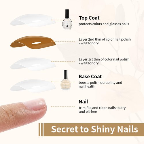 Regine Switzerland Quick Dry Base and Top Coat Nail Polish Set - 16.5ml High-Gloss, No UV Light Needed