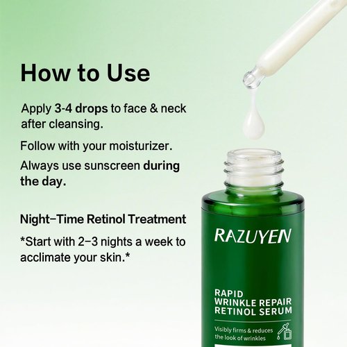 Regine Switzerland Retinol Serum - Anti-Aging Face Serum with Peptides for Fine Lines & Hydration | 30ml