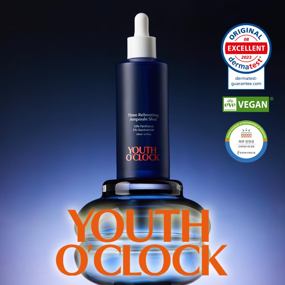 YOUTH O'CLOCK Time Rebooting Ampoule Shot (3.4 fl. oz. 100ml) Niacinamide 5%+Panthenol 10%
