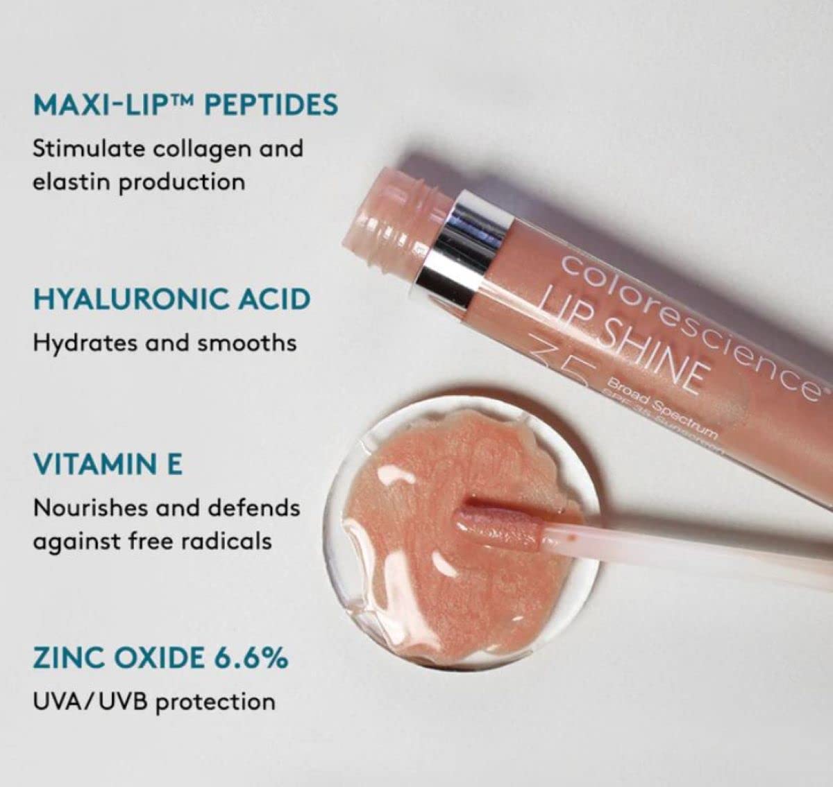Colorescience Sunforgettable Lip Shine SPF 35 - Hydrating Lip Gloss with Sun Protection