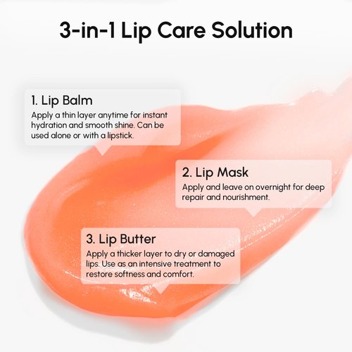 MAREE Lip Mask Overnight | Hydrating Lip Butter Balm with Hyaluronic Acid & Collagen - Repair Very Dry Lips