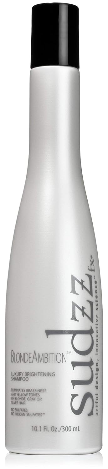 SUDZZFX BlondeAmbition Luxury Brightening Shampoo - Sulfate Free for Color Treated & Gray Hair | Travel Size 10.1 Fl Oz