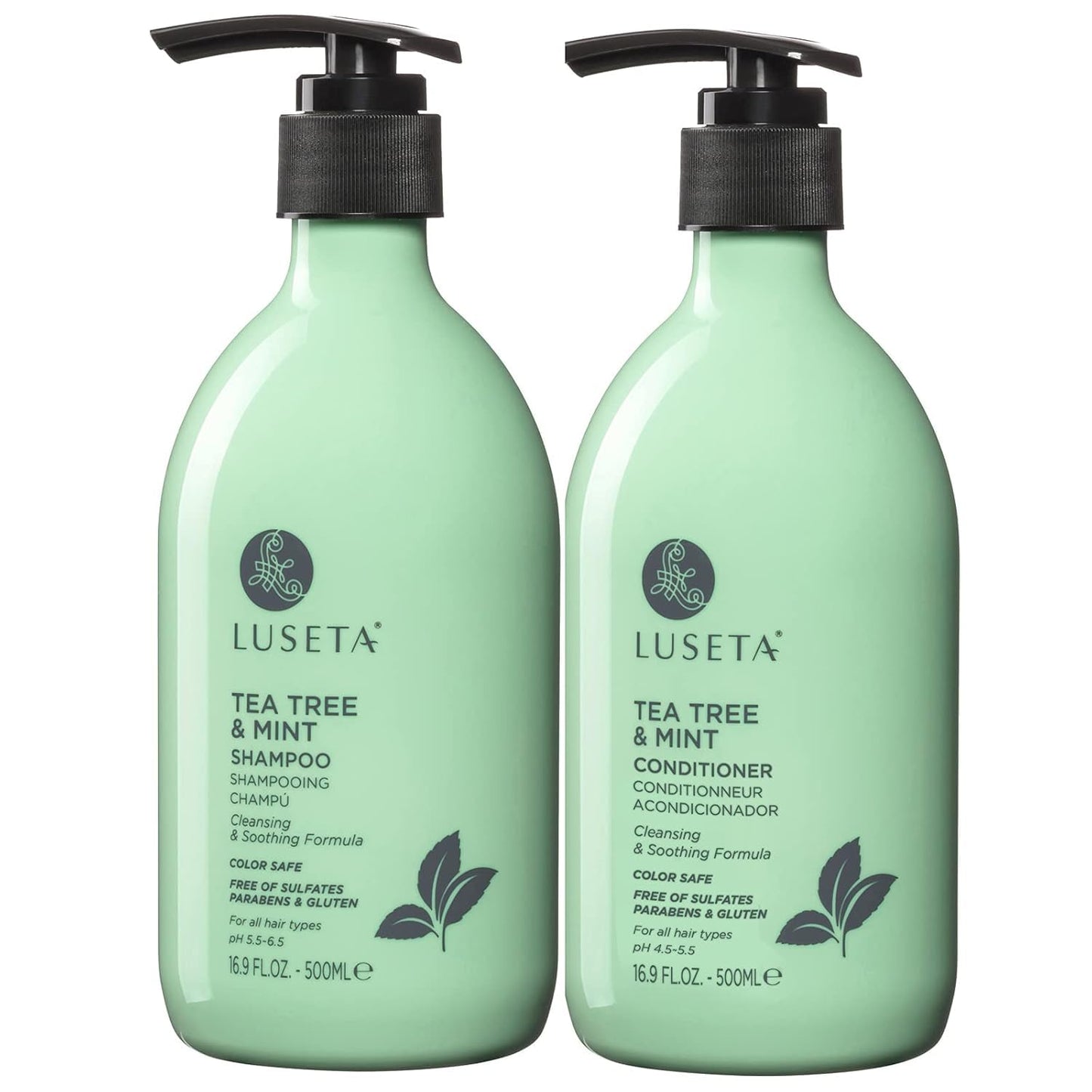 Luseta Hyaluronic Acid Moisturizing Shampoo & Conditioner Set for Dry and Damaged Hair, Sulfate Free Shampoo and Conditioner for Women Infused with Argan Oil and Shea Butter Paraben-Free2 x 16.9oz