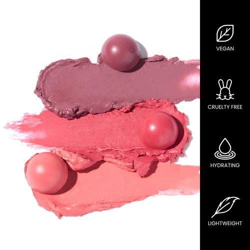 OFIR Cheek Tones Vitamin C Blush Stick - Buildable, Hydrating, Lightweight Vegan Formula | Watermelon Reddish Pink | 0.21 oz