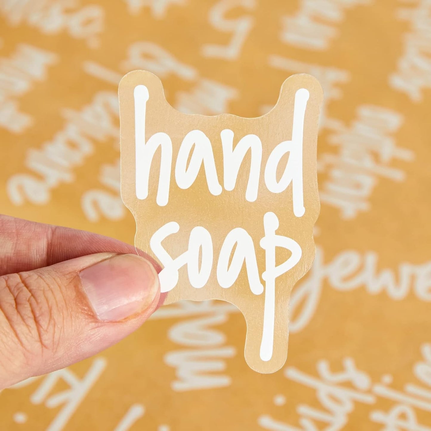 192 Waterproof Kitchen & Bathroom Labels - Transparent Vinyl Black Script Stickers for Jars & Makeup Storage