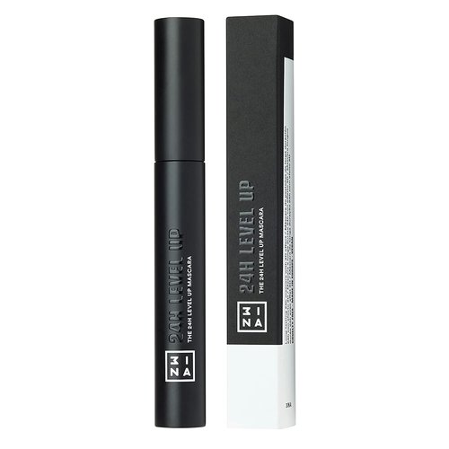 3INA The 24H Level Up Mascara - Intense Black Volume & Length with Hourglass Brush - Vegan & Cruelty-Free | 0.27 oz