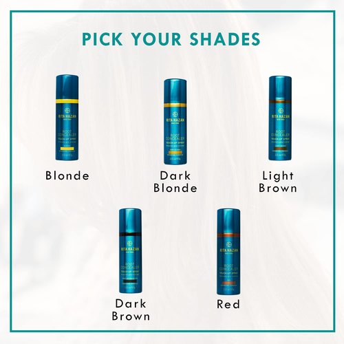 Rita Hazan Root Concealer Touch Up Spray - Instant Gray Root Coverage - Quick Drying, Water-Resistant - 2 oz. Temporary Hair Color Spray