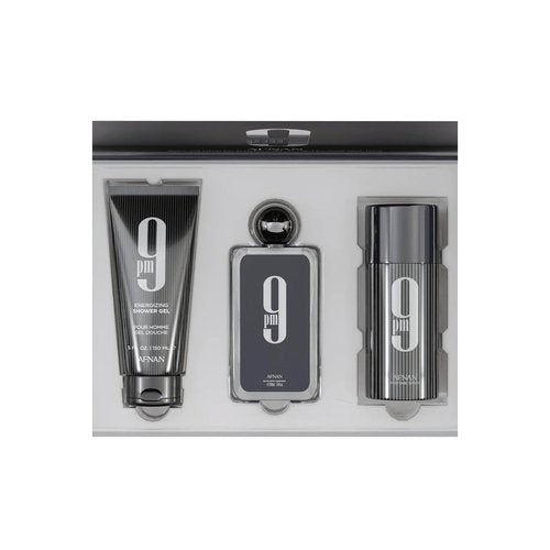 Afnan 9 PM Luxury Perfume Gift Set – Eau De Parfum (3.4 Oz), Deodorant (5.0 Oz), Shower Gel (5.0 Oz)
