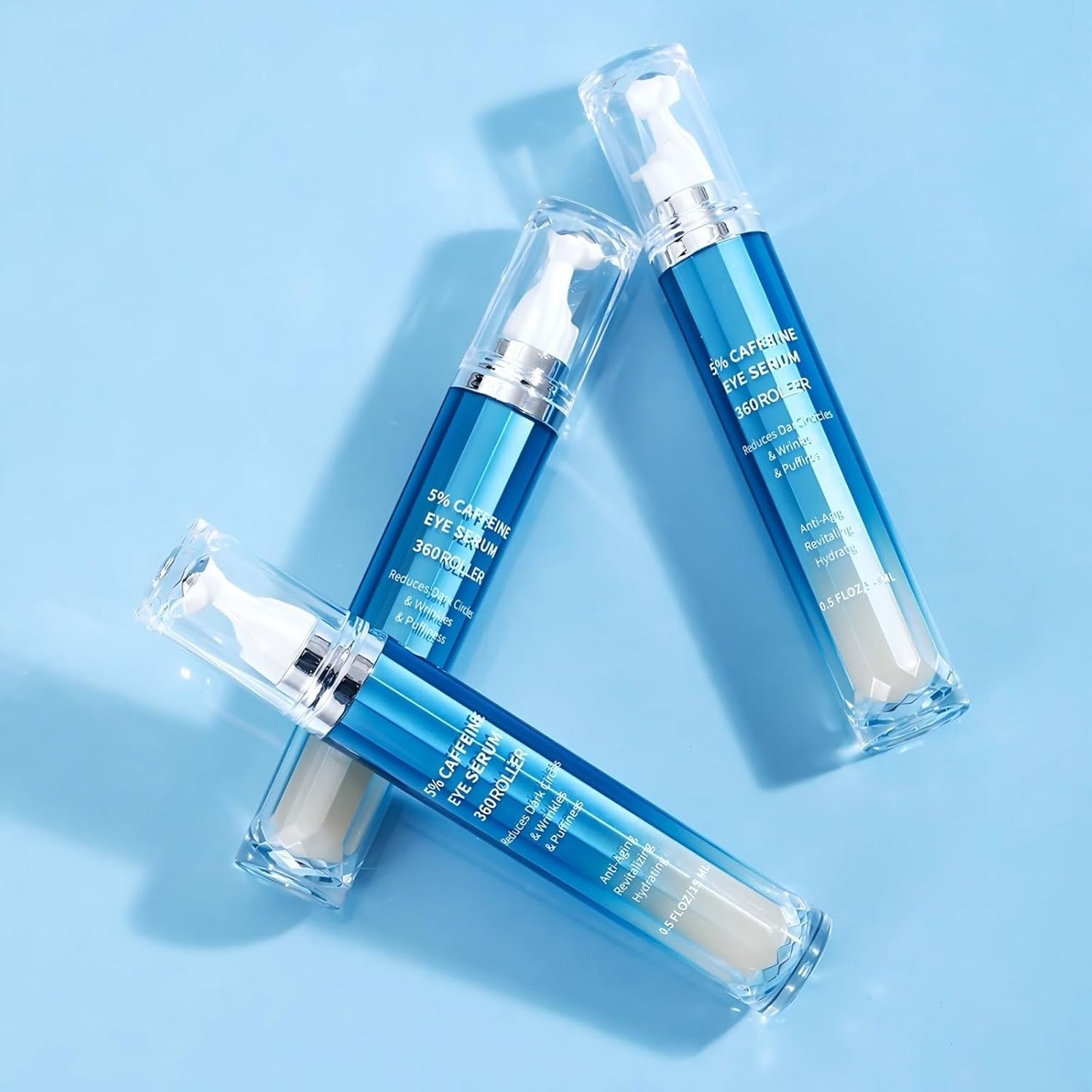 VRAIKO Eye Serum - Dark Circle & Puffiness Treatment with 5% Caffeine & 8% Retinol | 0.5 fl oz