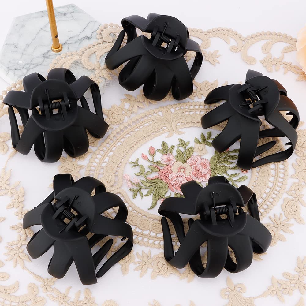 Hair Clips Claw Clips for Thick Hair 5Pcs Large Hair Clips 3.15'' Big Octopus Hair Clip Long Thick Medium Hair Neutral Jumbo Jaw Clips Hair Accessories for Women Girls