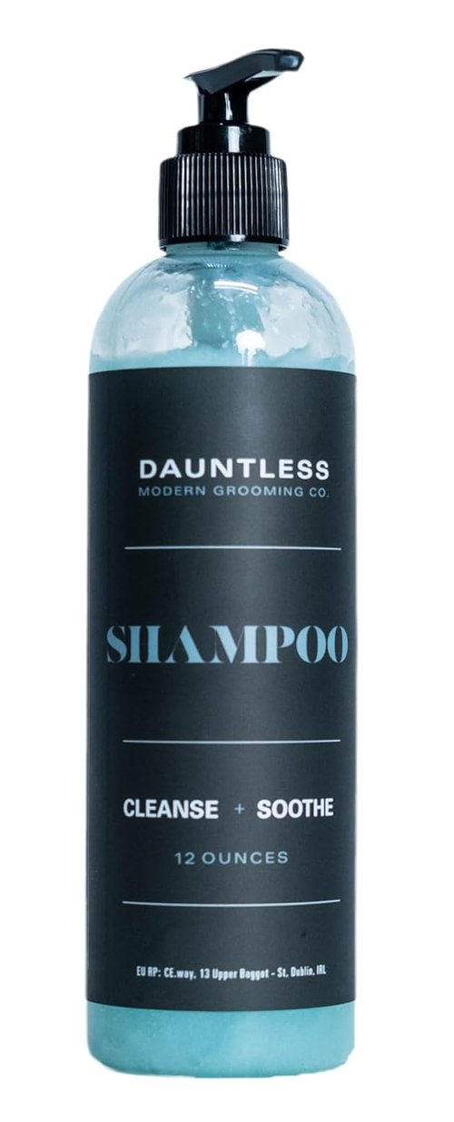 Dauntless Modern Grooming Co. Shampoo - Sulfate & Paraben Free | Peppermint & Tea Tree | 12 Ounces