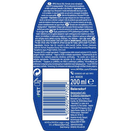 NIVEA Rich Care Shower Oil - Intensive Nourishing Formula | 200 ml Size