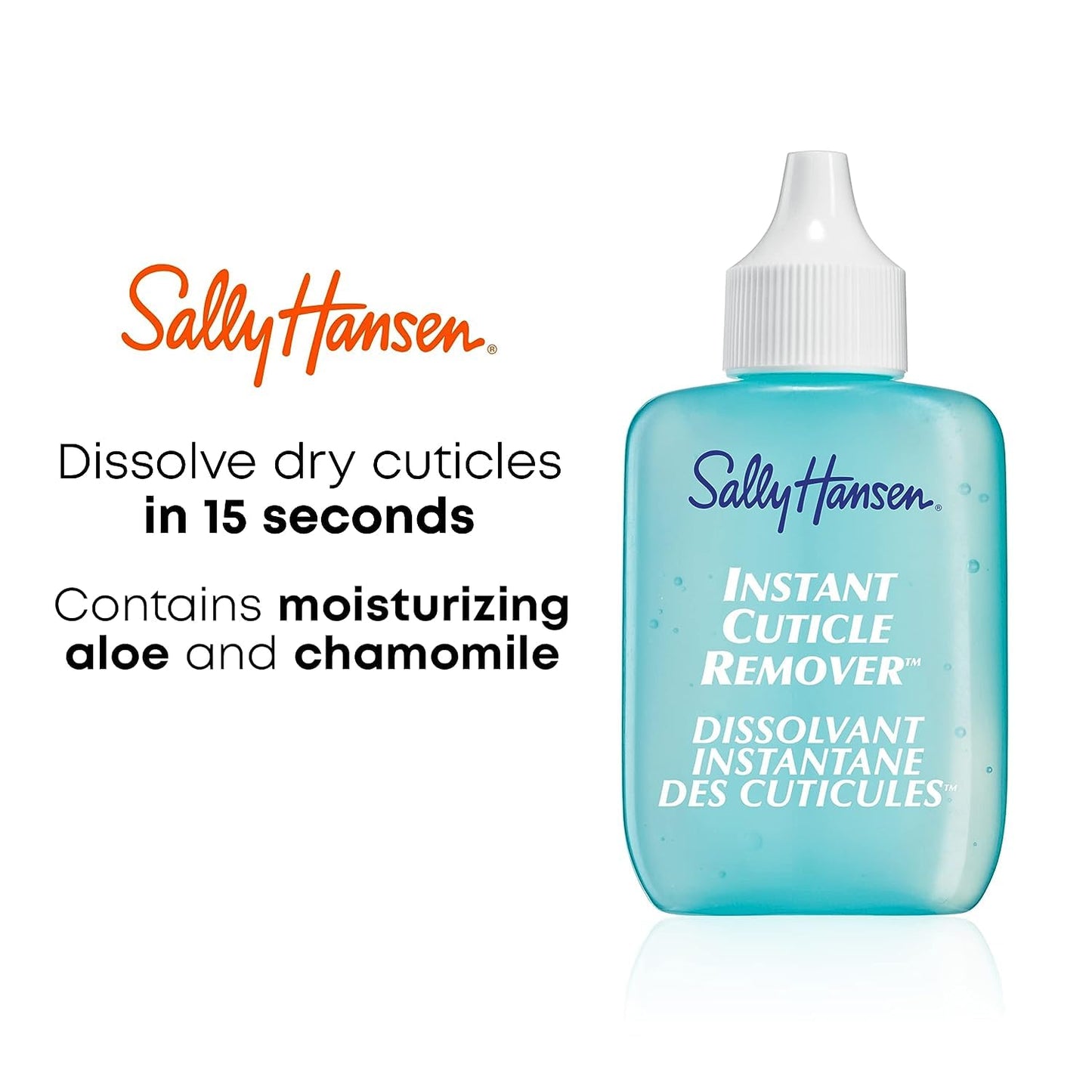 Sally Hansen Instant Cuticle Remover, 1 Fl. Oz., Pack of 1 Salon Effects Perfect Manicure Press on Nails Kit, Ombre-Lievable Bundle