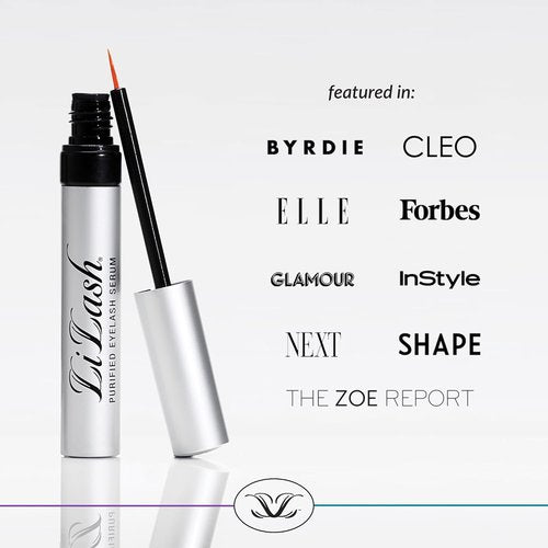 LiLash Eyelash Serum - Purified Formula for Longer, Fuller Lashes | Safe for Contacts & Sensitive Eyes - Vegan (2mL, 90-Day Supply)