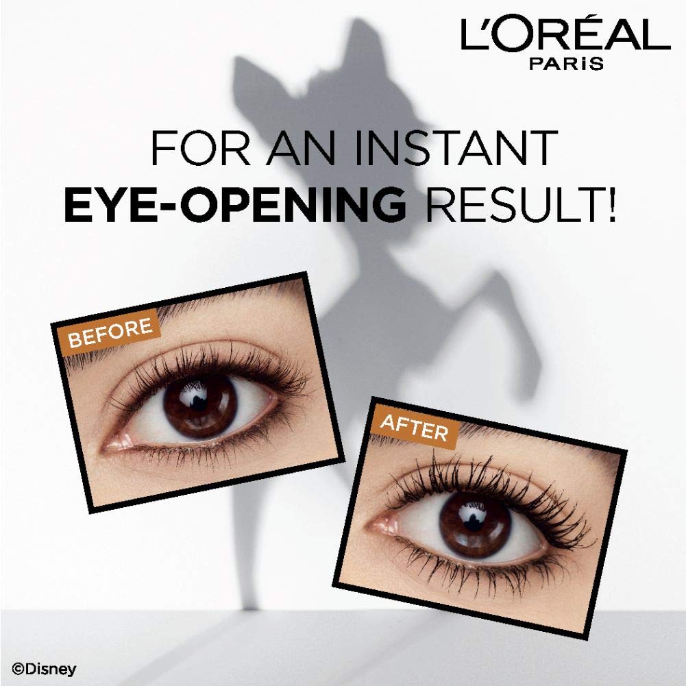 L’Oréal Paris Cosmetics Bambi Eye Washable Mascara, Lasting Volume, Black Brown, 0.28 fl. oz.