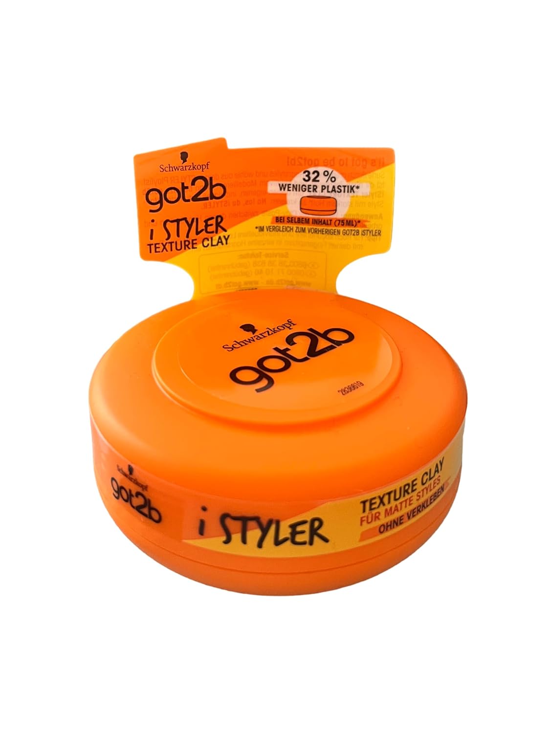 GOT2B Clay iStyler Texture - Strong Hold Hair Styling Clay | 75 ml for Effortless Styles