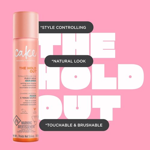Cake Beauty Hairspray - The Hold Out for Flexible, Touchable Hold | Vitamin E & Abyssinian Oil - 5.6 Oz.