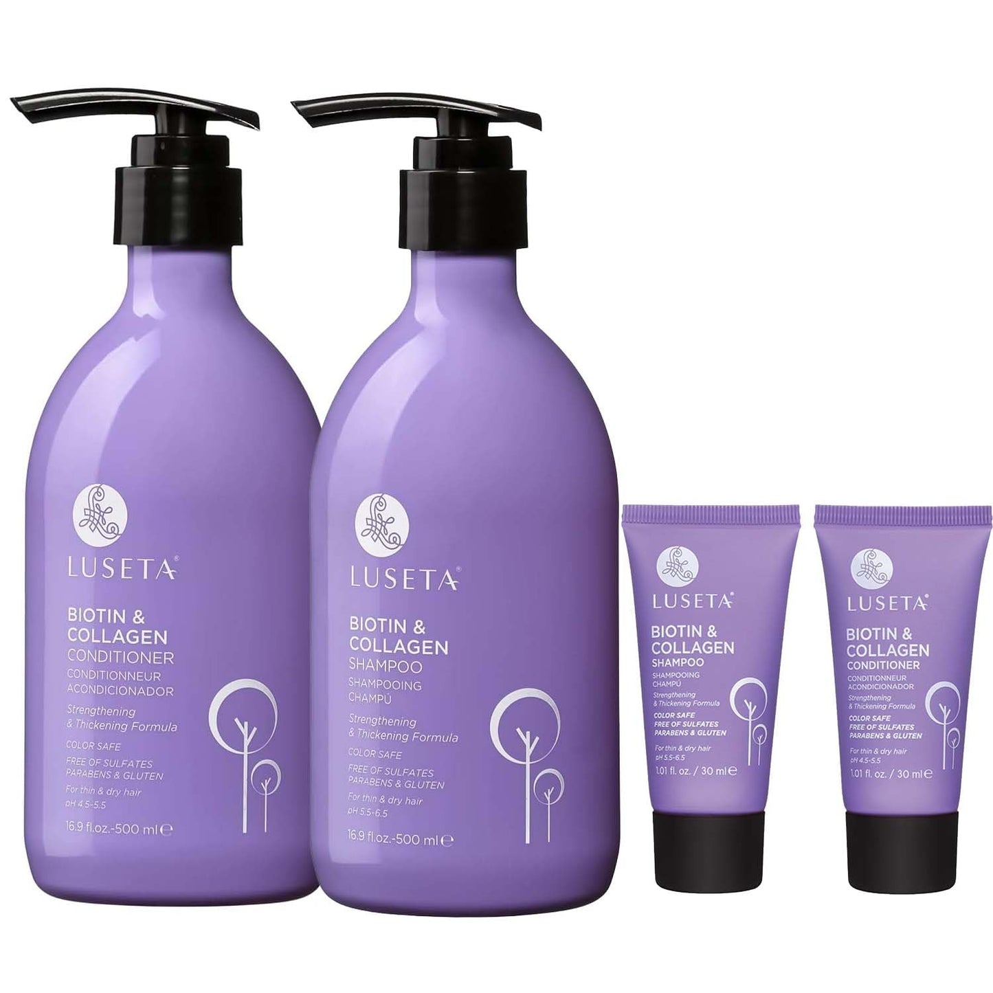 Luseta Hyaluronic Acid Moisturizing Shampoo & Conditioner Set for Dry and Damaged Hair, Sulfate Free Shampoo and Conditioner for Women Infused with Argan Oil and Shea Butter Paraben-Free2 x 16.9oz