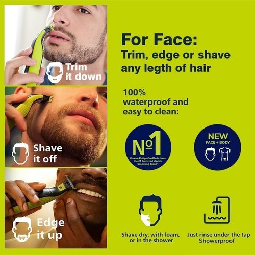 OneBlade Replacement Blades Set - Upgraded Stainless Steel for OneBlade Electric Trimmer & Shaver