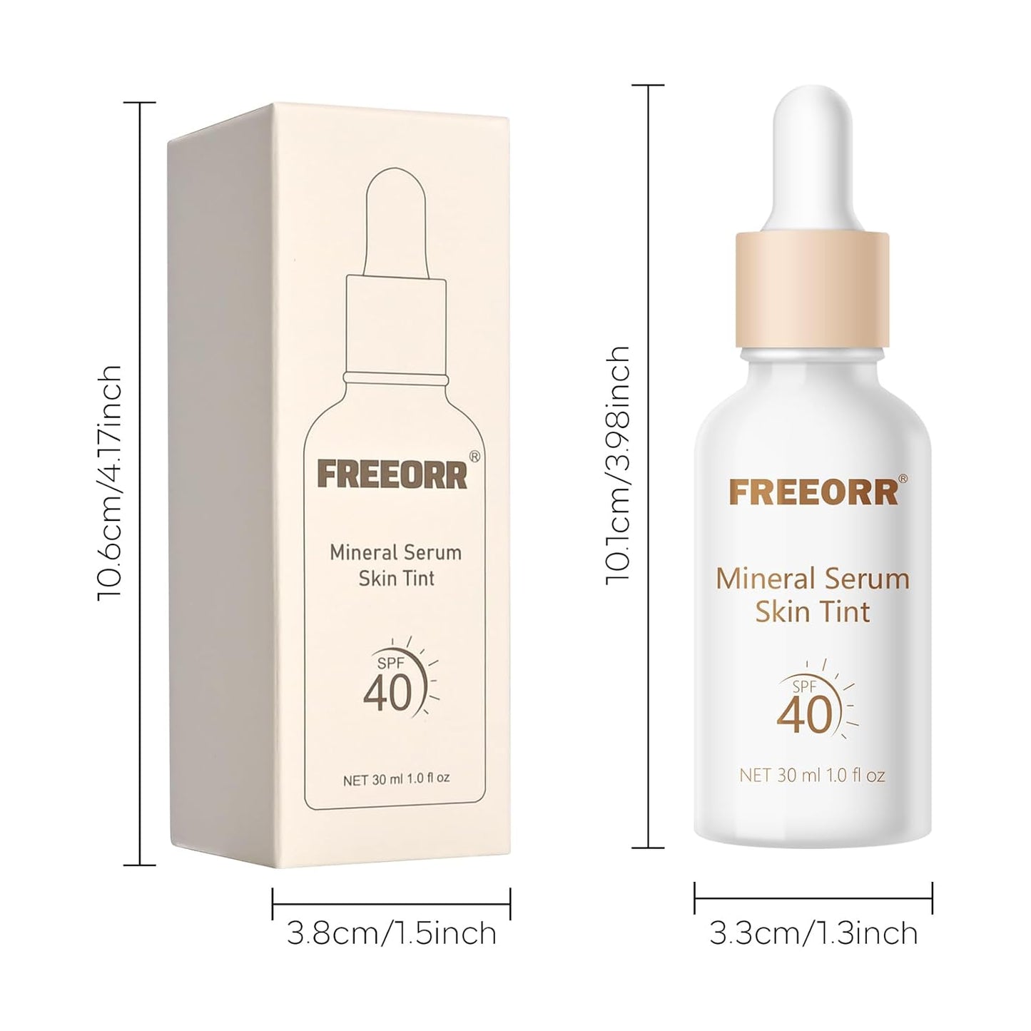 Skiennix Skin Tint | SPF 40 Tinted Mineral Sunscreen Serum with Zinc Oxide - Classic Ivory, 1 Fl Oz
