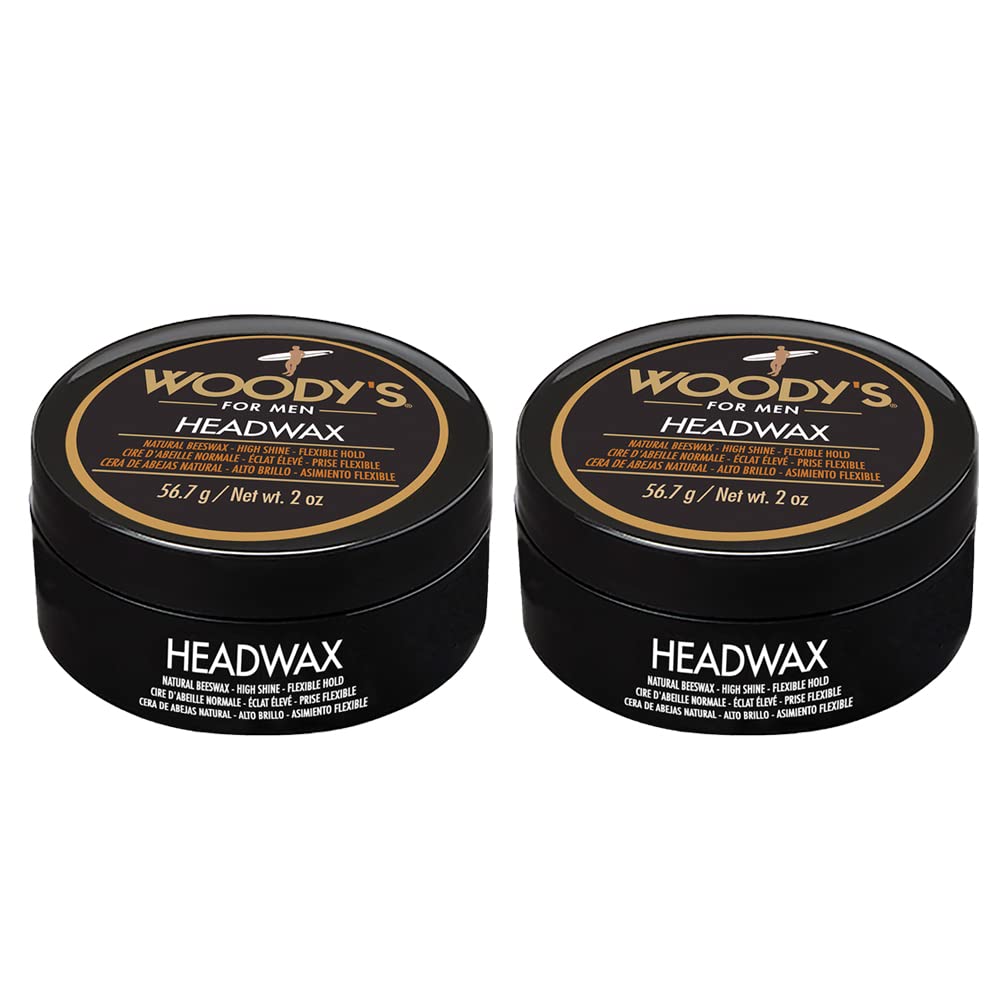 Woody's Hair Clay for Men – Matte Finish, Styling Pomade for Men Stronghold, Firm and Flexible Control, 3.4 oz. 2-Pack