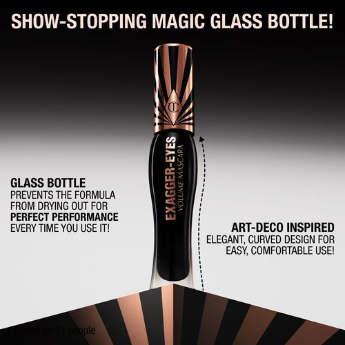 Charlotte Tilbury Exagger-Eyes Mascara - Volumizing & Lengthening, No-Clump, 28-Hour Smudge-Proof Wear