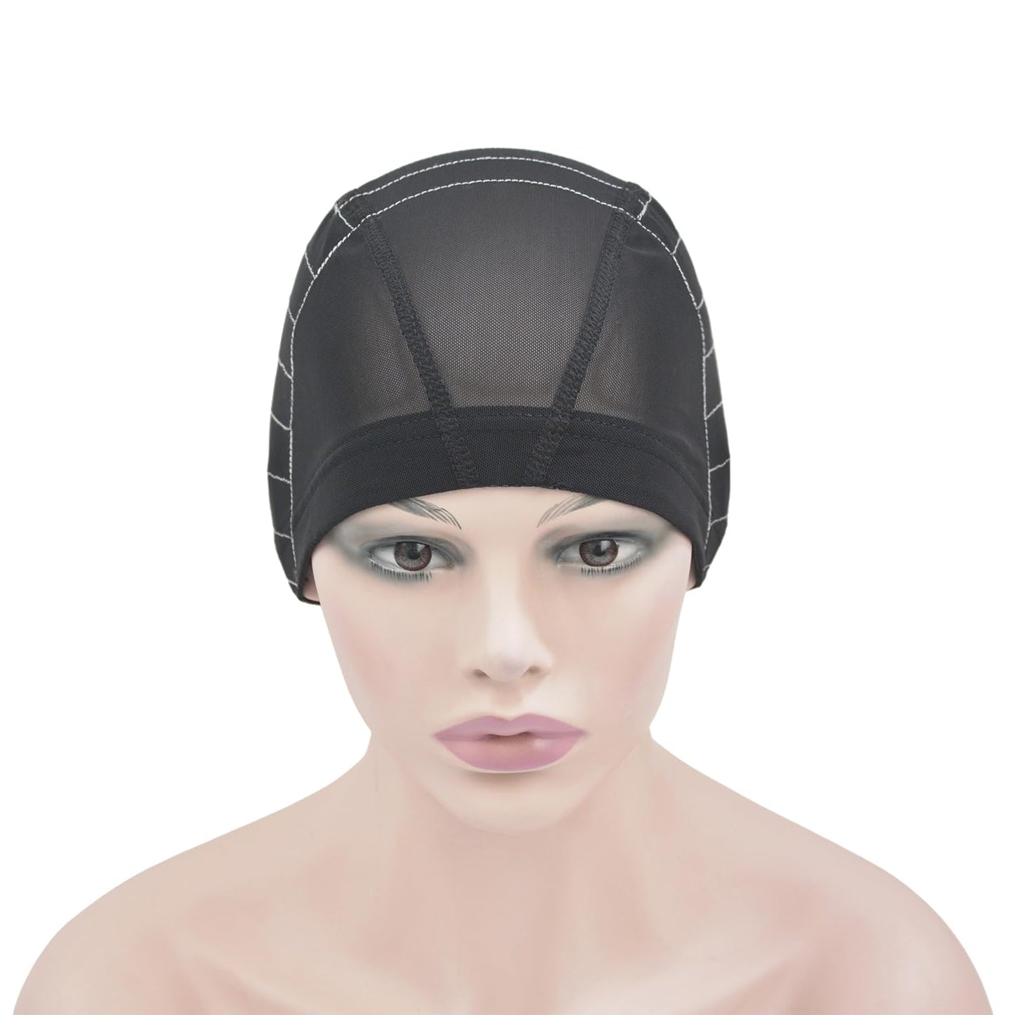 Mesh Dome Caps Wig Cap with Guideline Map for Wig Making Stretchable Wig Caps for Beginners Making Wigs (13x4 M)