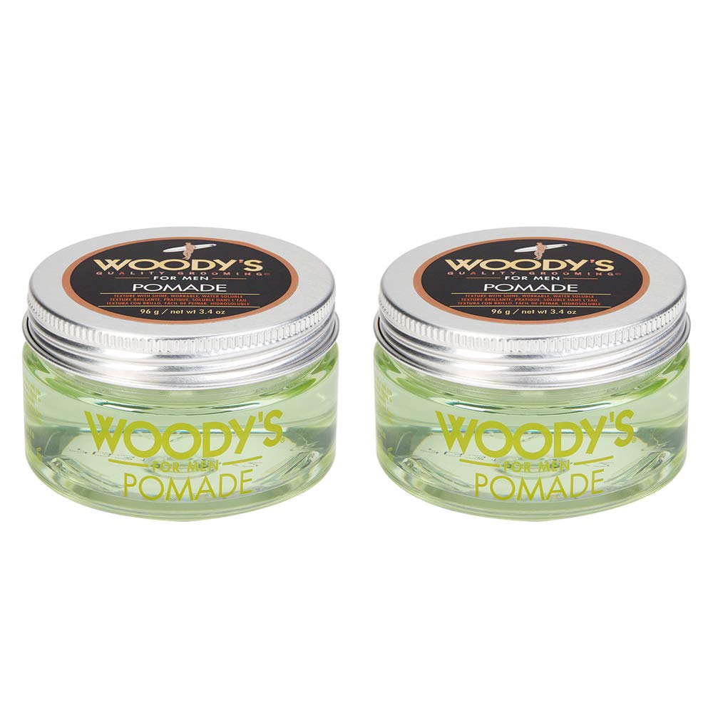 Woody's Hair Clay for Men – Matte Finish, Styling Pomade for Men Stronghold, Firm and Flexible Control, 3.4 oz. 2-Pack