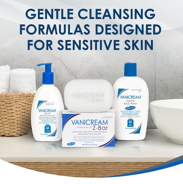 Vanicream Gentle Facial Cleanser - 8 Fl Oz | Irritant-Free Formula for Sensitive Skin