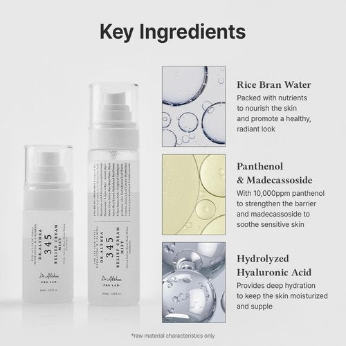 Dr.Althea 345 Relief Cream Mist | Hydrating Facial Mist with Rice Extract | Soothing Care for Sensitive Skin | Vegan Korean Skincare, 2.02 Fl Oz