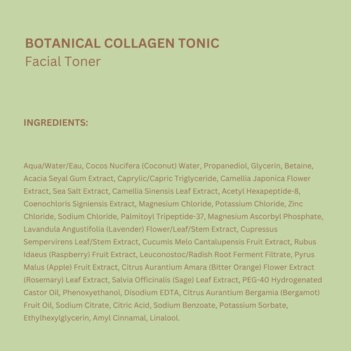 Pixi Botanical Collagen Tonic - Hydrating & Volumizing Toner with Peptides | Alcohol-Free, 250 ml / 8.5 fl oz