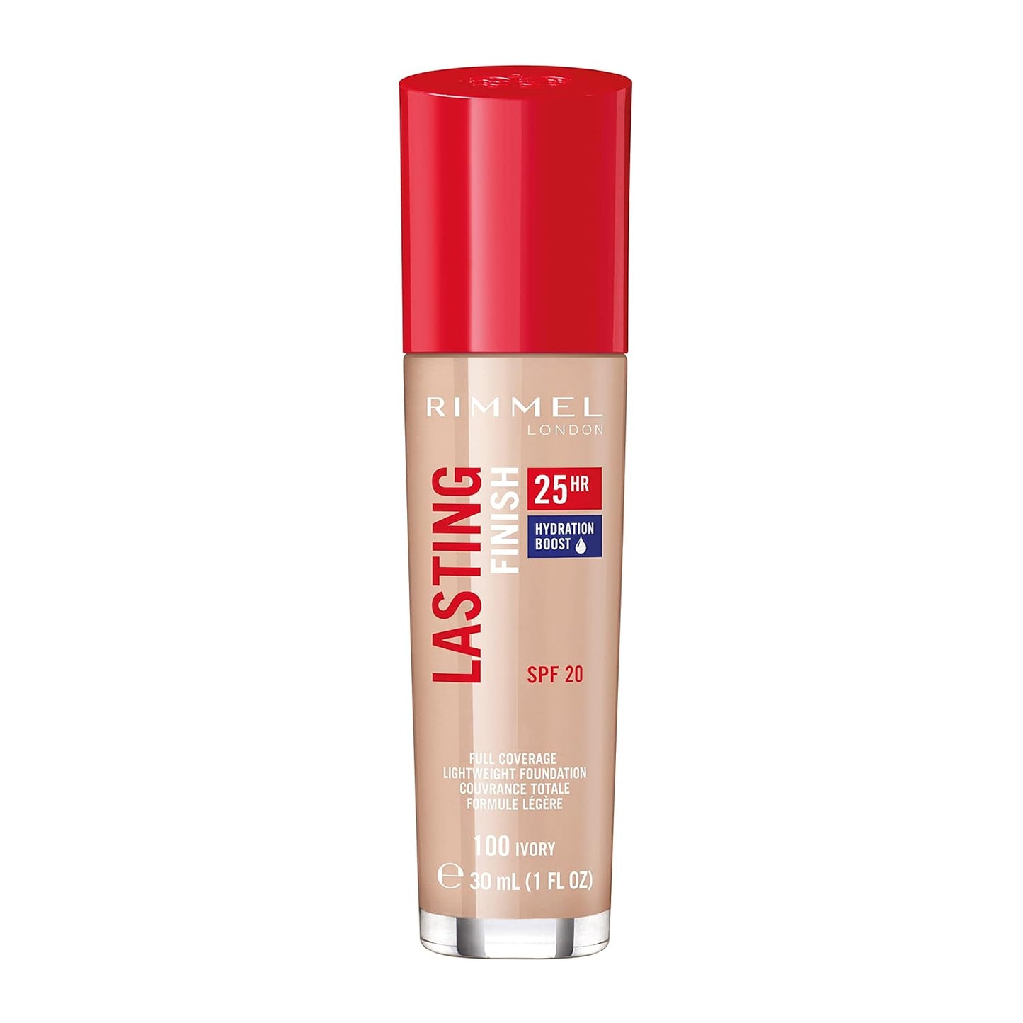Rimmel London Lasting Finish 25HR - 200 Soft Beige - Foundation, 25-Hour Wear, Full Coverage, Waterproof, 1oz