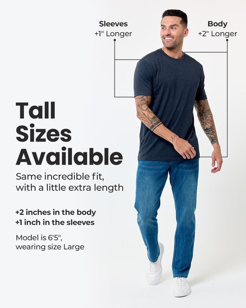 INTO THE AM Men's T-Shirts - Soft Cotton Blend Crew Neck Tee | Athletic Fit Casual Wear (S-4XL)
