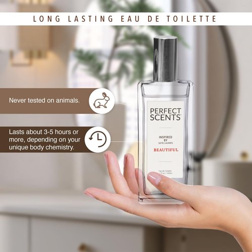 Perfect Scents | Women’s Eau de Toilette Inspired by Estee Lauder’s Beautiful - Vegan & Paraben-Free, 3.4 Fl Oz