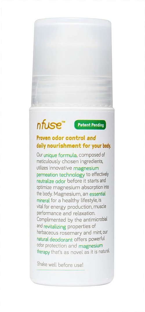 Nfuse Deodorant - Rosemary Mint Scent with Magnesium | 2.7 Ounce for All-Day Freshness