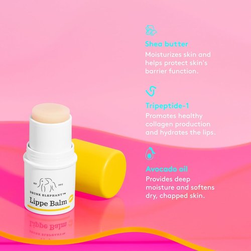 Drunk Elephant Lippe Balm - Nourishing Lip Balm for Soft Lips - 3.7 g/.13 oz - Clean & Cruelty-Free