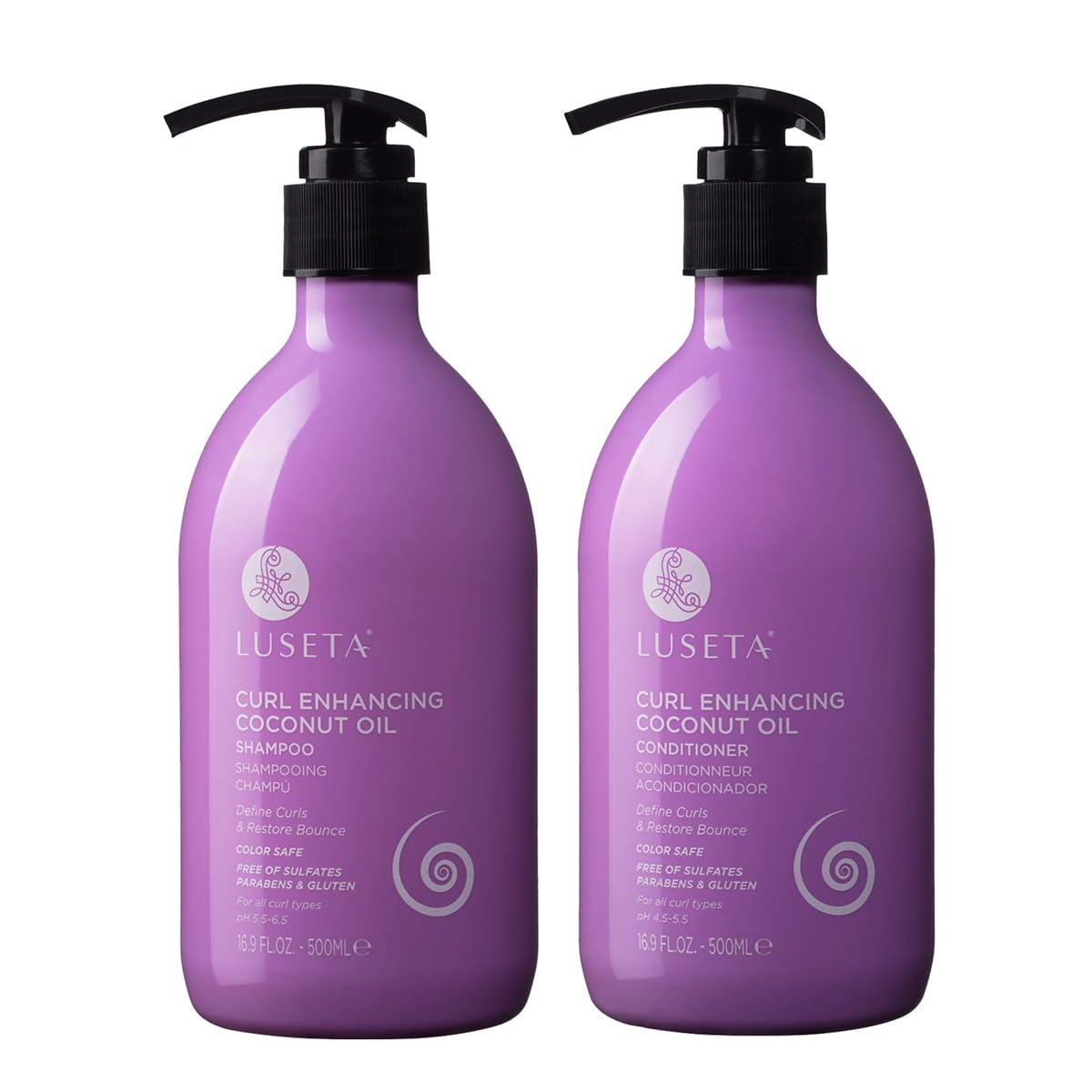 Luseta Hyaluronic Acid Moisturizing Shampoo & Conditioner Set for Dry and Damaged Hair, Sulfate Free Shampoo and Conditioner for Women Infused with Argan Oil and Shea Butter Paraben-Free2 x 16.9oz
