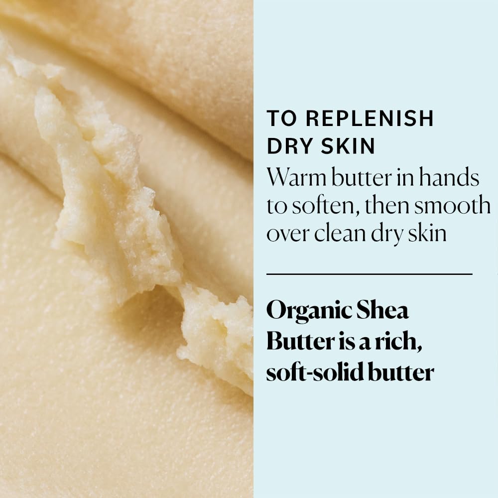 Sky Organics Organic Shea Butter, Replenishing Butter for Body & Face, Soothes, Softens and Boosts Skin's Overall Moisture and Radiance, Suitable for Dry Skin, USDA Certified Organic Skin Care, 8 Oz