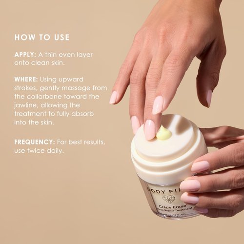 Crepe Erase | Body Firm Neck Repair Treatment - Anti-Aging Retinol Cream with Peptides & Shea Butter, 1.7 FL Oz