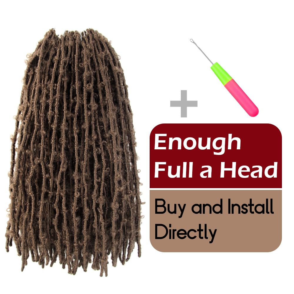 8 Packs Butterfly Locs Crochet Hair 14 Inch Light Weight Butterfly Faux Locs Crochet Hair Distressed Butterfly Locs, 27#