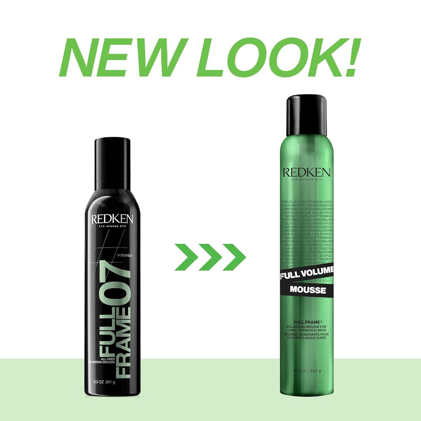 Redken Full Volume Mousse For All Hair Types - Volumizes and Moisturizes Hair, Protects Against Heat & Damage