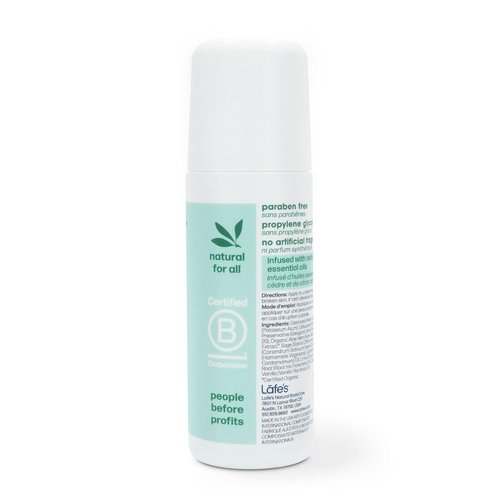 Lafe's Natural Deodorant - Aluminum-Free Cedar & Lime Roll-On | 3oz | 2 Pack for Freshness