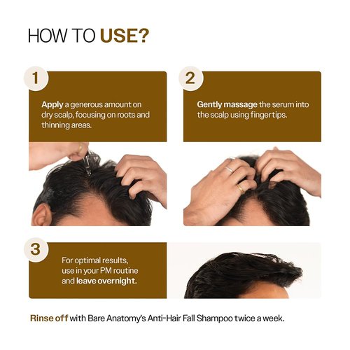 Bare Anatomy Advanced Hair Density Serum - Boosts Hair Density with Redensyl & Anagain | Reduces Hair Fall for All Hair Types