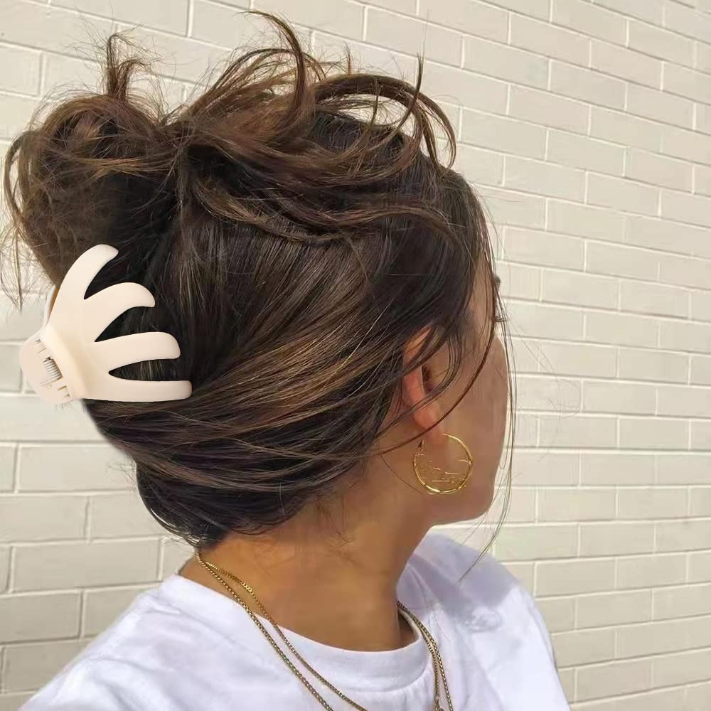 Hair Clips Claw Clips for Thick Hair 5Pcs Large Hair Clips 3.15'' Big Octopus Hair Clip Long Thick Medium Hair Neutral Jumbo Jaw Clips Hair Accessories for Women Girls