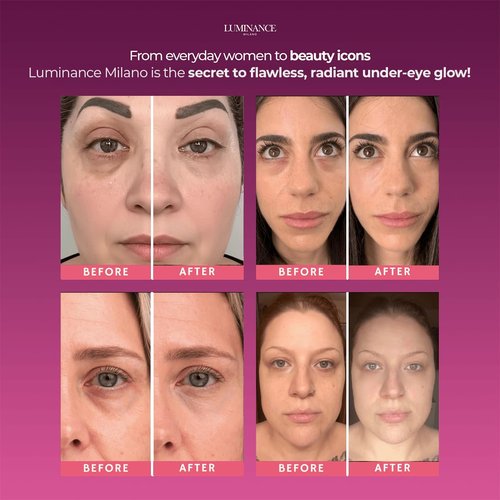 Luminance Milano Under Eye Brightener - Lightweight Pink Corrector for Dark Circles | Vegan Concealer