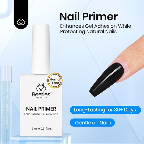 Beetles Nail Dehydrator & Nail Primer Set – No Lifting Nail Prep, Strong Bond, HEMA Free, Acid-Free, Long Lasting for Gel Nails & Acrylic